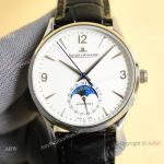 Copy Jaeger Lecoultre Master  Moon Watches 39mm White Moonphase Dial
